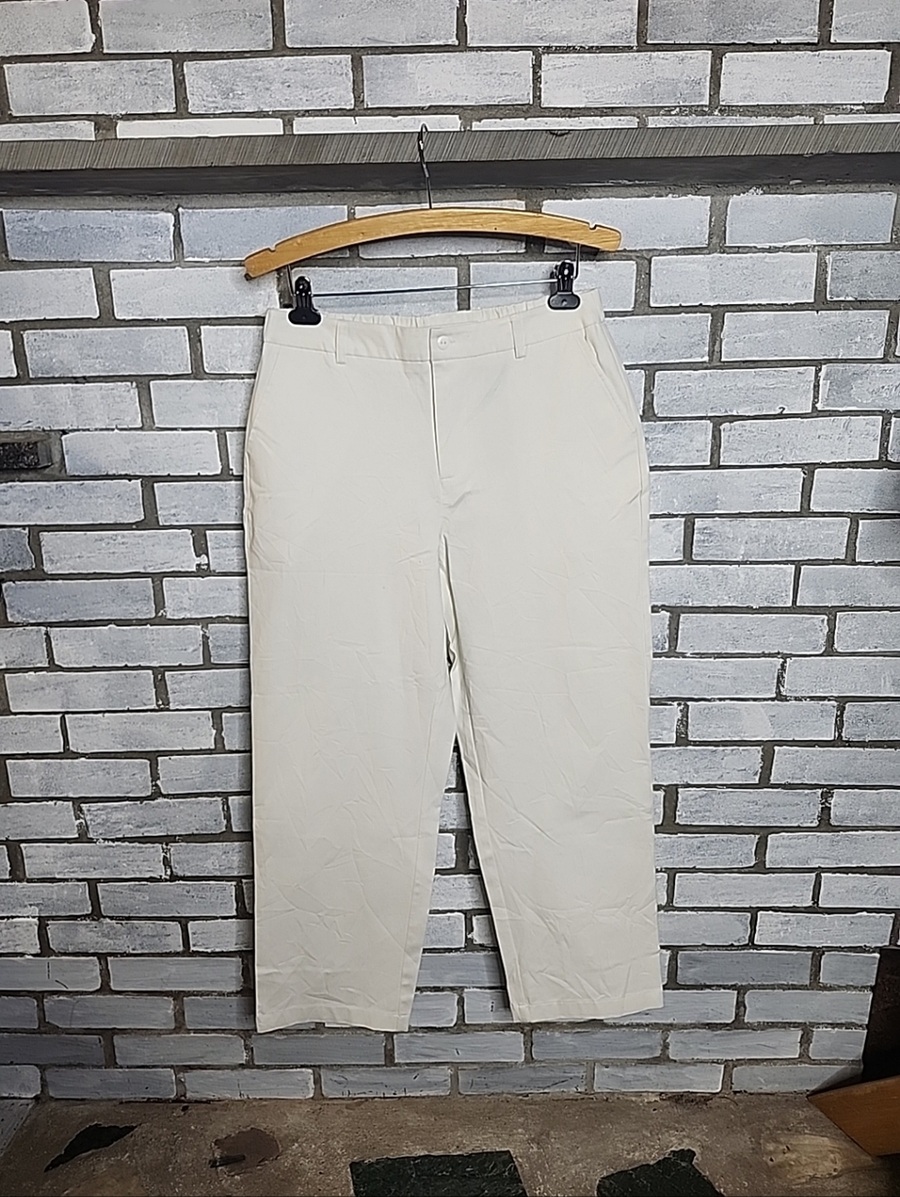•☆ Lacey Chabert Collection Women's High-Rise Straight Leg Pants Sz Large Ivory